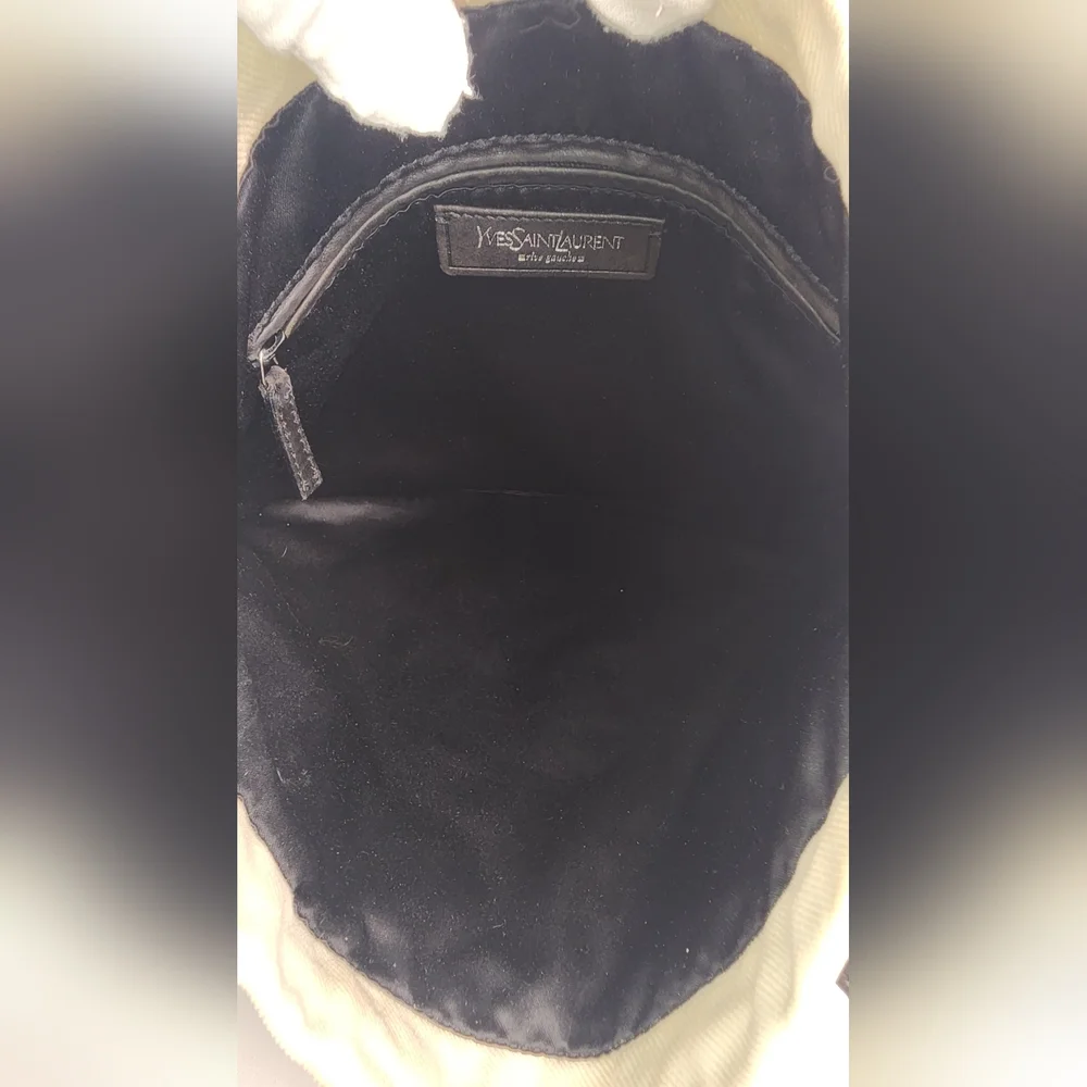 Yves Saint Laurent YSL Brown Cream Kahala Tote Messenger Bag